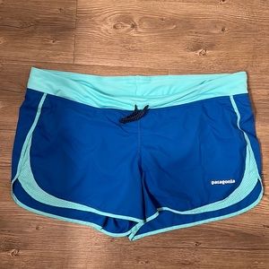 💚 BOGO- Patagonia Women's Athletic Shorts - Blue and Light Blue